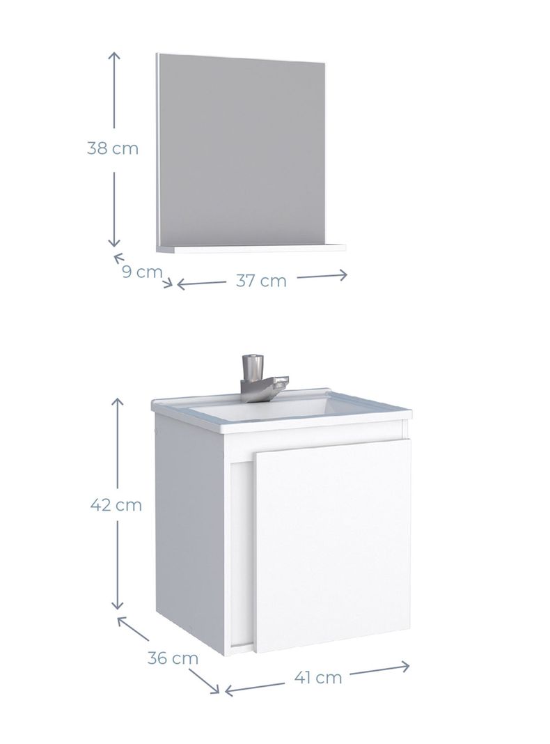 Mueble Vanitorio + Aéreo con Espejo-1