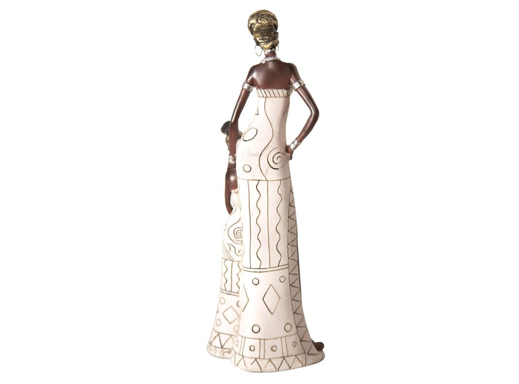 Figura Decorativa Africana 15x10x41 cm-1