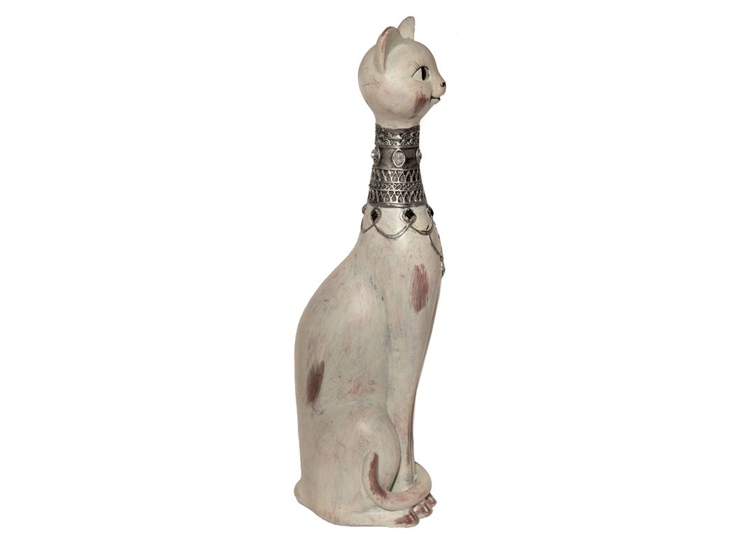Figura Decorativa Gato de Pie Beige Kadar-1