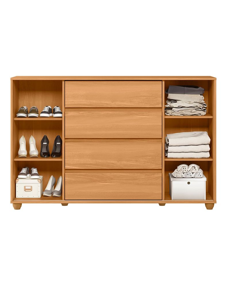 Cómoda Evidenza Rustic 2 Puertas 4 Cajones-3