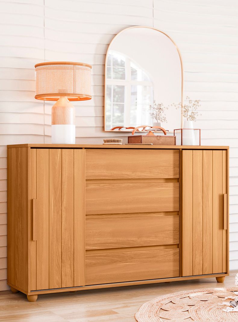Cómoda Evidenza Rustic 2 Puertas 4 Cajones-4