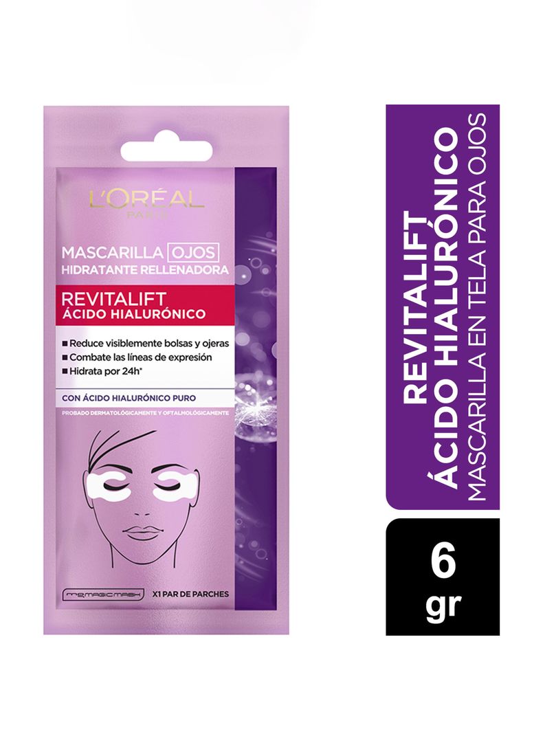Mascarilla Dermo Expertise L'Oréal Paris Revitalift Ácido Hialurónico Ojos-1
