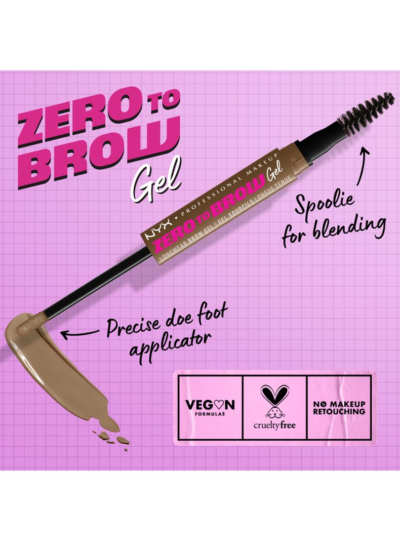 Gel de Cejas NYX Professional Makeup Zero To Brow Taupe 2 ml-4