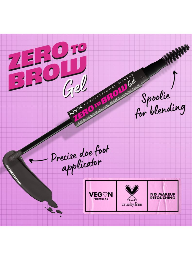 Gel de Cejas NYX Professional Makeup Zero To Brow Black 2 ml-4