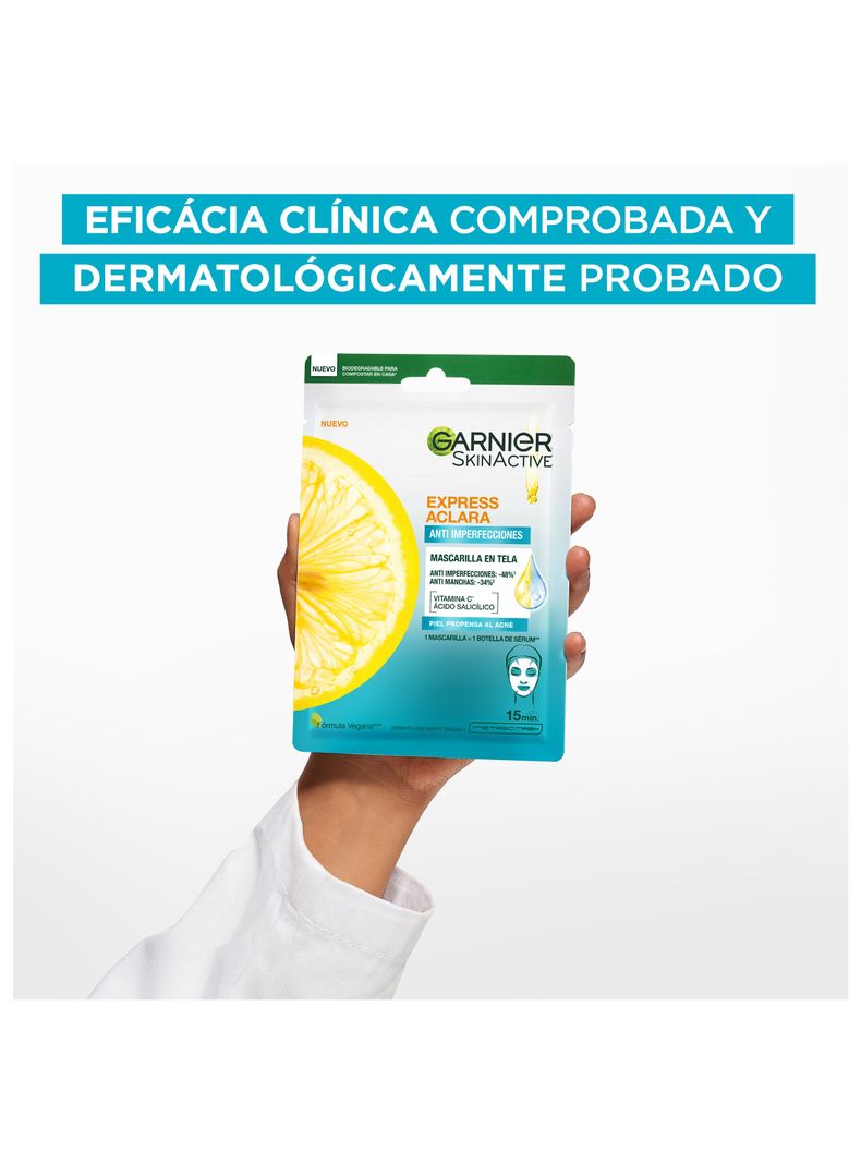 Mascarilla Garnier Anti-Imperfecciones Express Aclara 23 g-3