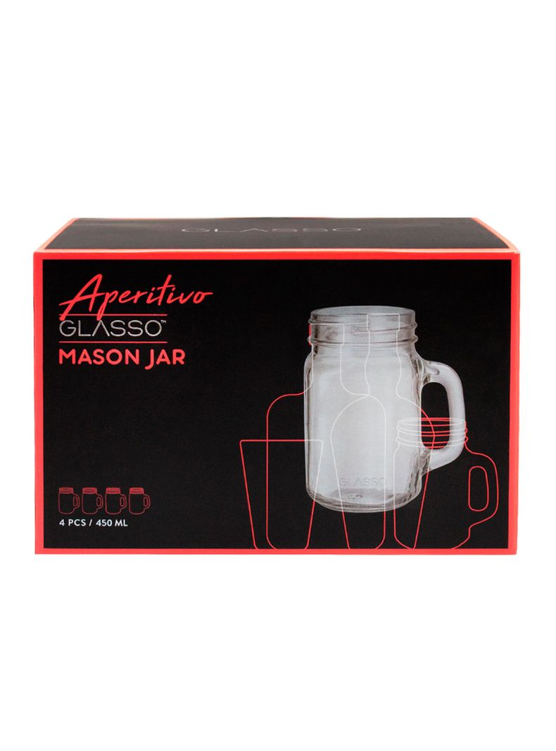 Set 4 Vasos Mojito Mason 450 ml-2