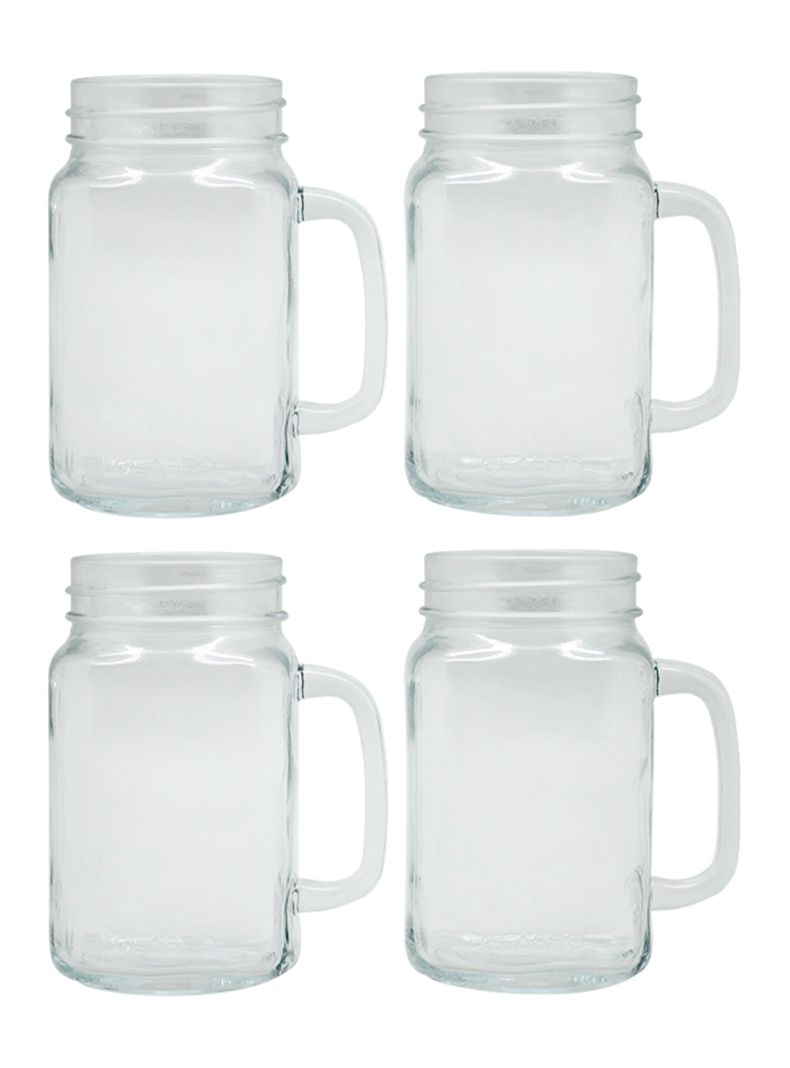 Set 4 Vasos Mojito Mason 450 ml-0