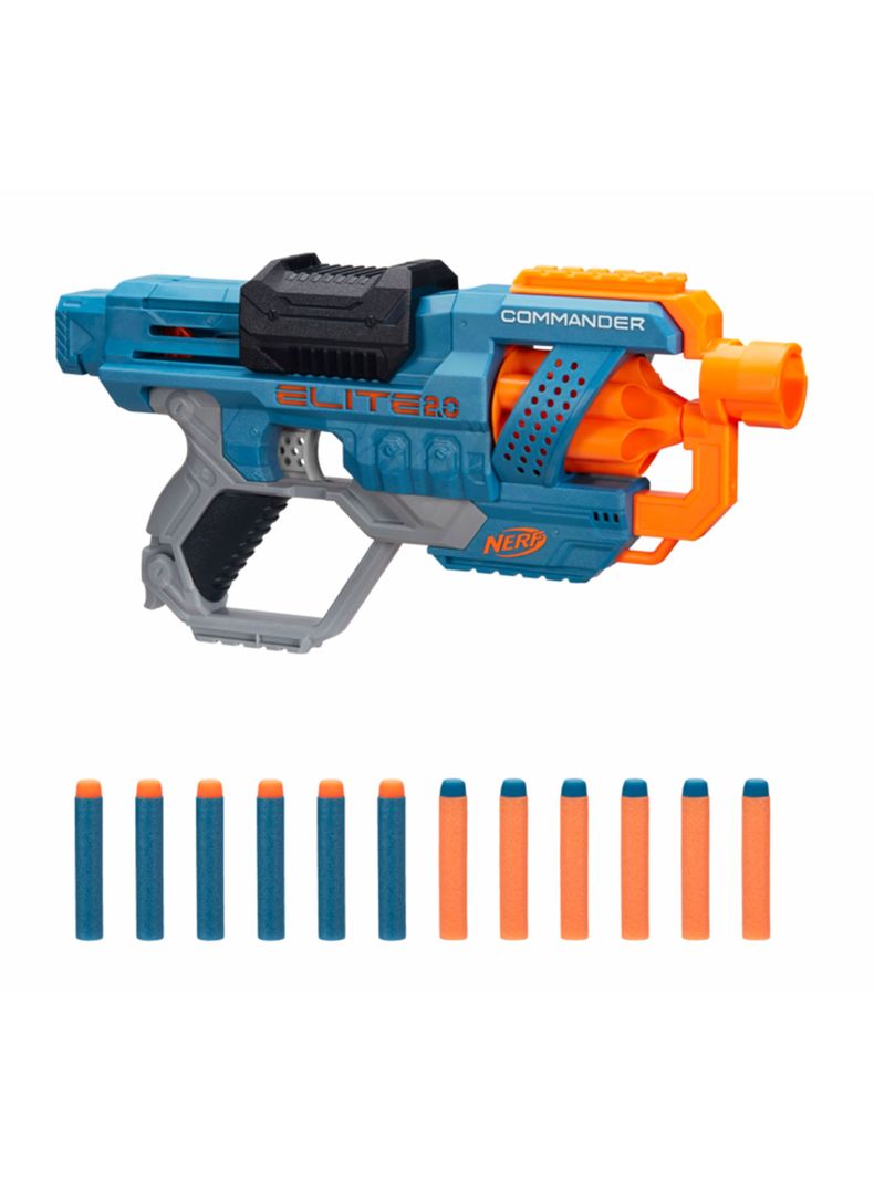 Lanzador Nerf Elite 2.0 Commander Rd6 12 Dardos