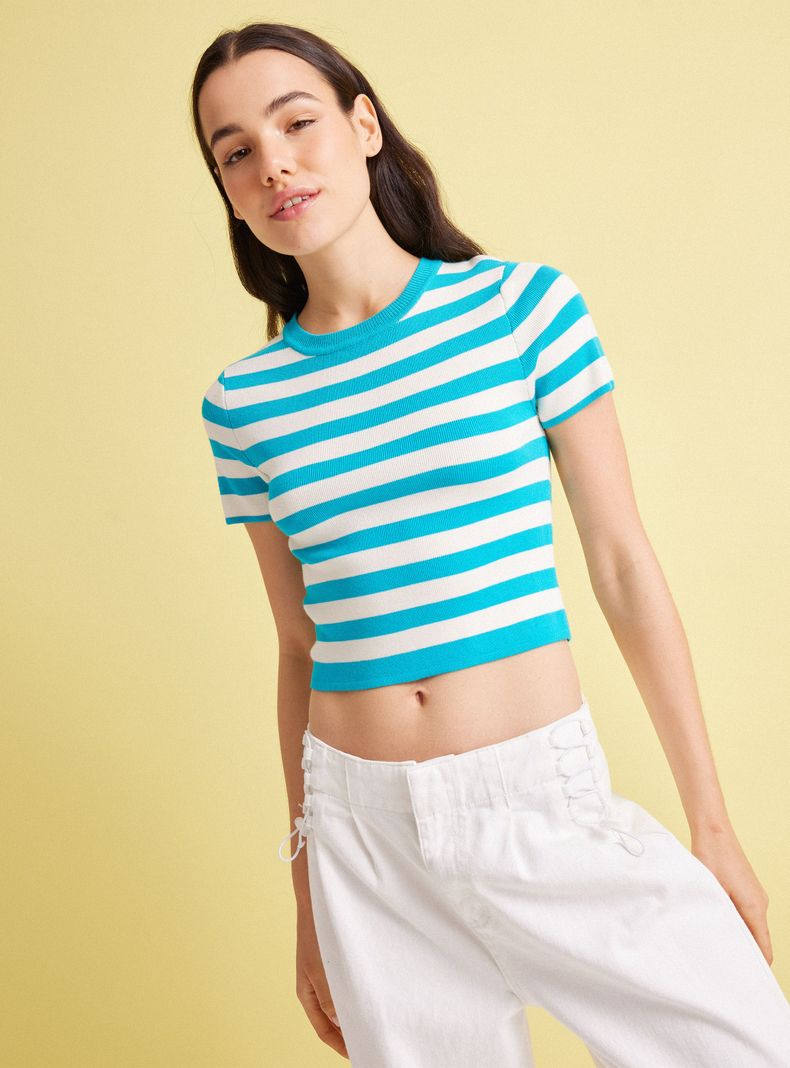 Polera Tejida Manga Corta