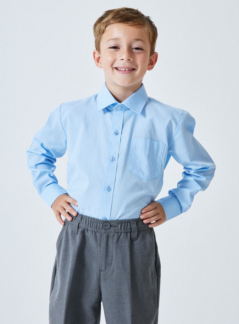 Camisa de Vestir Celeste Talla 6 A 8-0