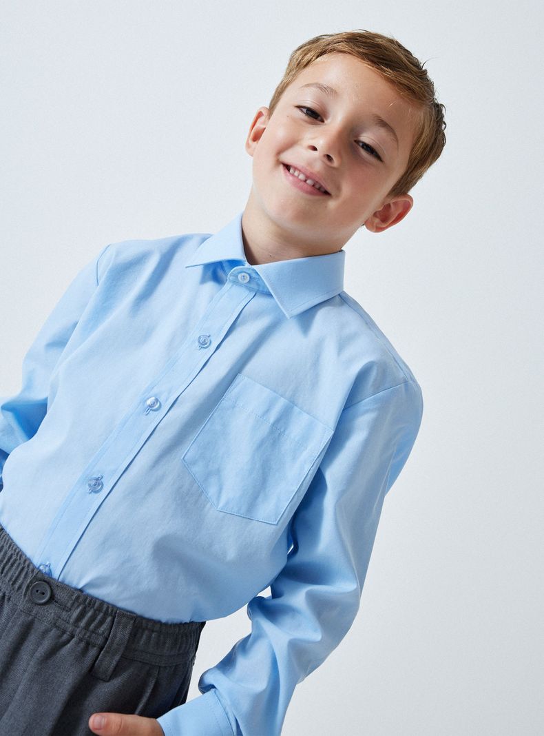 Camisa de Vestir Celeste Talla 6 A 8-2