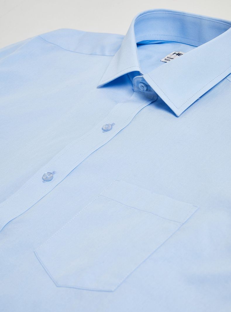 Camisa de Vestir Celeste Talla 38 A 48-2