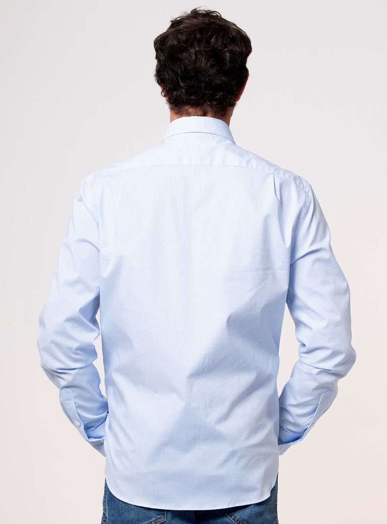 Camisa Casual Manga Larga Texturizada-1