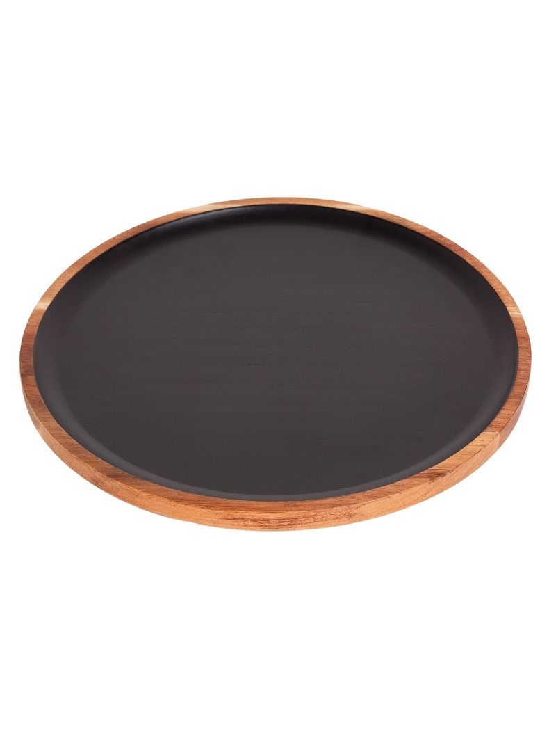 Plato Servir Liso Negro 35 cm-1