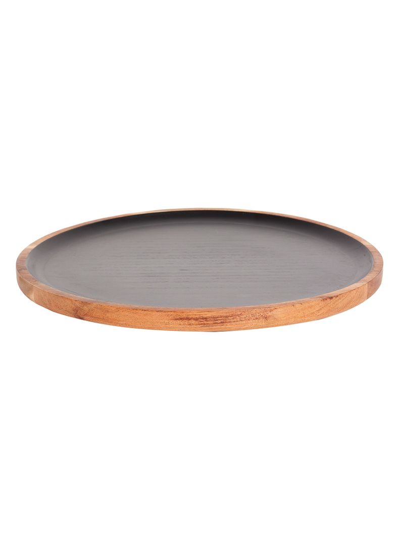 Plato Servir Liso Negro 35 cm-0