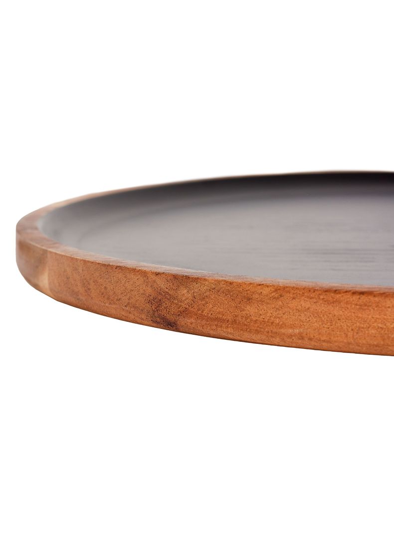 Plato Servir Liso Negro 35 cm-2