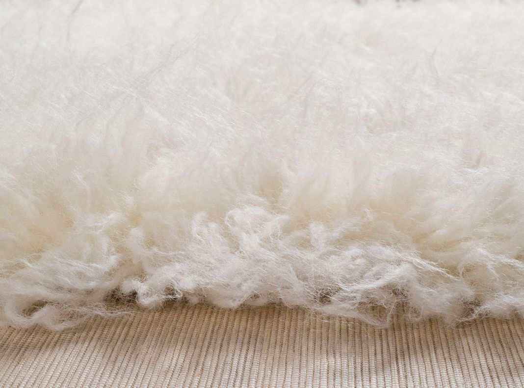 Alfombra Flokati 140 x 200 Blanca-1