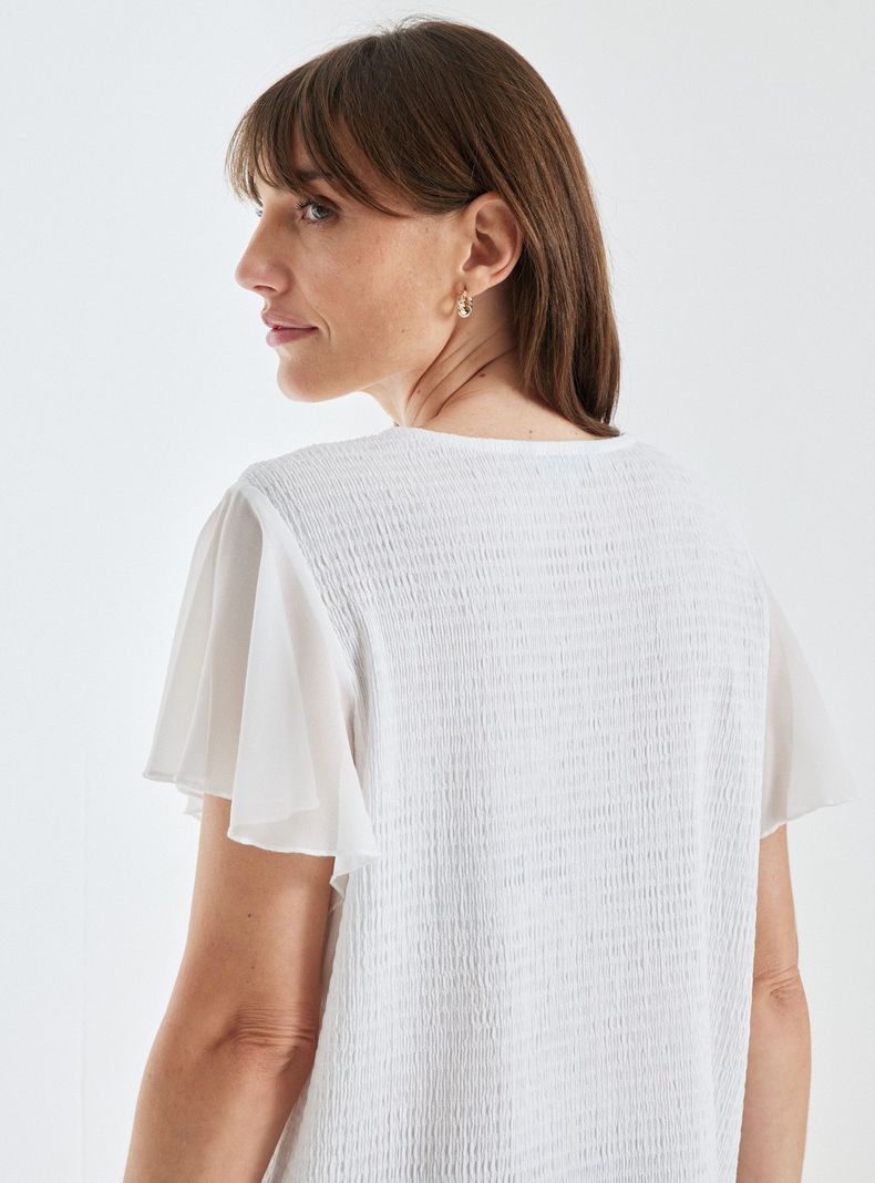 Polera Texturada Manga Mariposa de Gasa-3