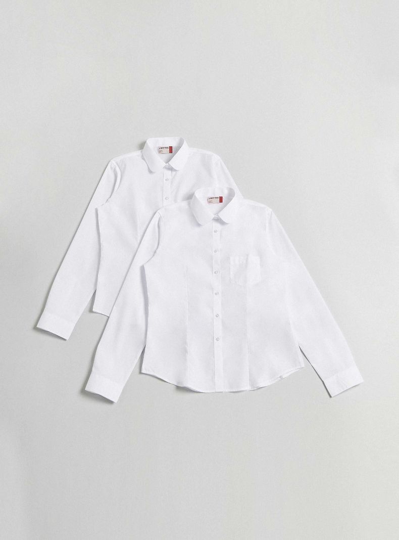 Bipack Blusa Blanca Entallada Talla 10-12-14-16-0