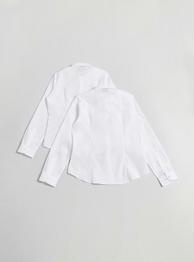 Bipack Blusa Blanca Entallada Talla 10-12-14-16-1