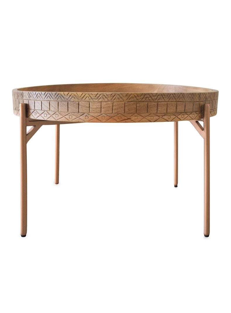 Mesa de Centro Bandeja Tallada 70 cm-1