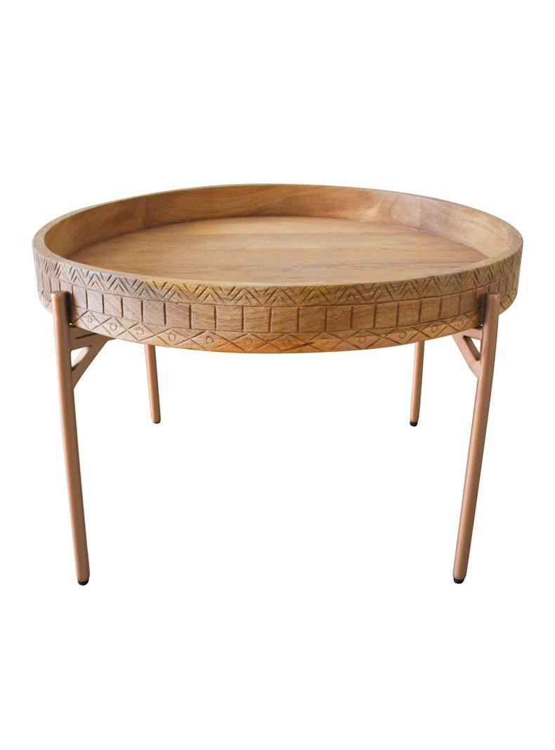 Mesa de Centro Bandeja Tallada 70 cm-3