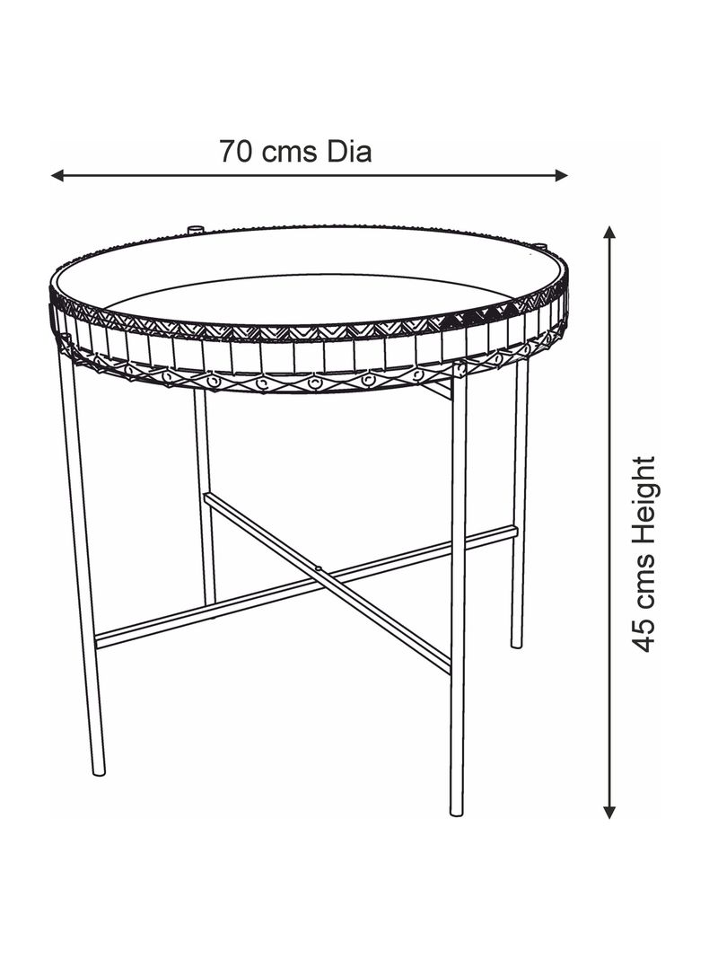 Mesa de Centro Bandeja Tallada 70 cm-2