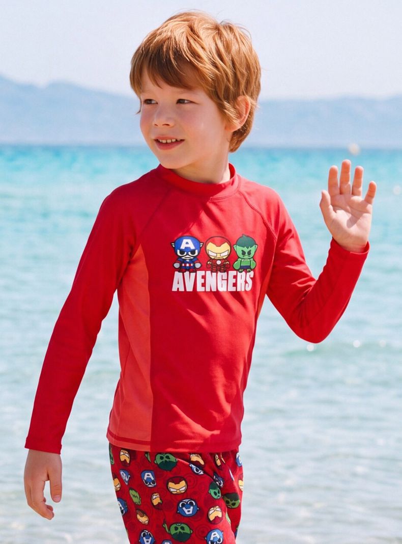 Traje de Baño Polera Superhéroes Avengers