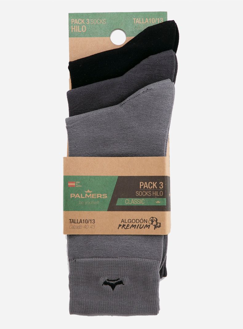 Pack 3 Calcetines Vestir de Hilo-1