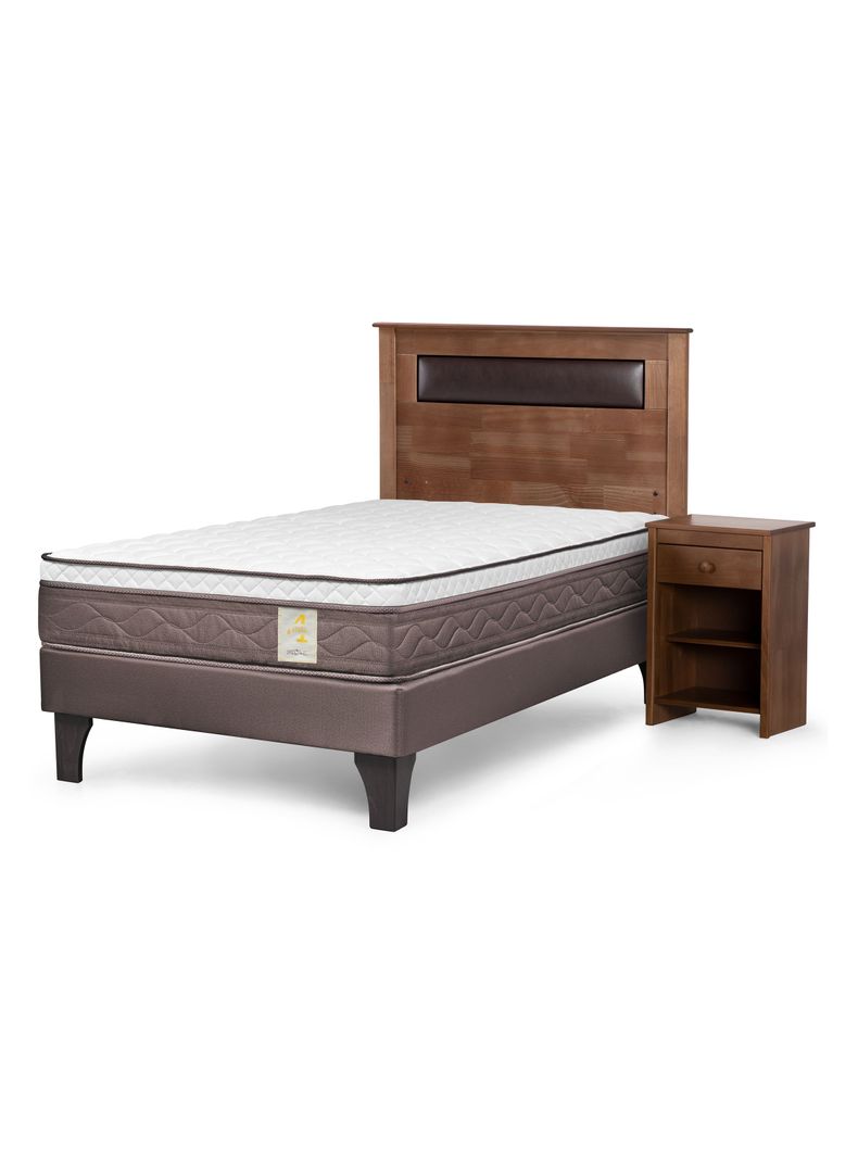Cama Europea New Style 4 Plus 1 Plaza + Set Mueble Ferrara-0