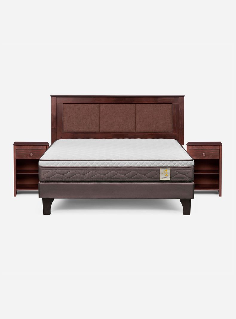Cama Europea New Style 4 Plus 2 Plazas + Set Muebles Rachel-1