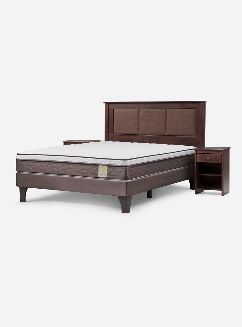 Cama Europea New Style 4 Plus 2 Plazas + Set Muebles Rachel-0