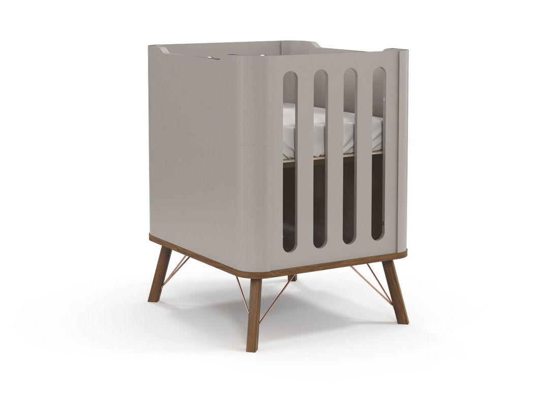 Cuna Kidscool Madera Albi 3 en 1 Gris-1