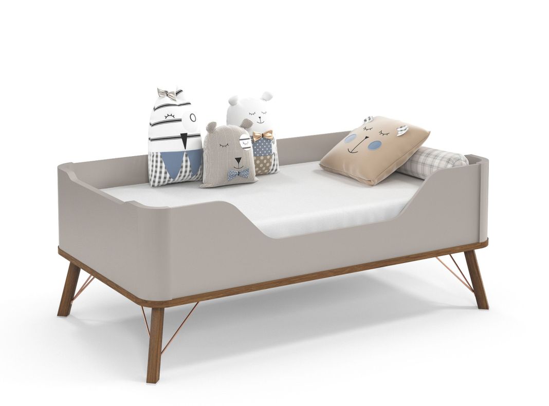 Cuna Kidscool Madera Albi 3 en 1 Gris-2
