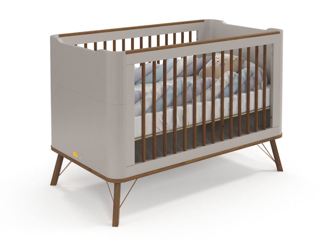 Cuna Kidscool Madera Albi 3 en 1 Gris-0