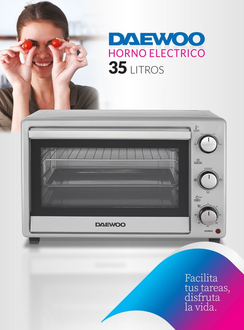 Horno Eléctrico 1500W 35 Litros DHE35MS23CL Silver-6