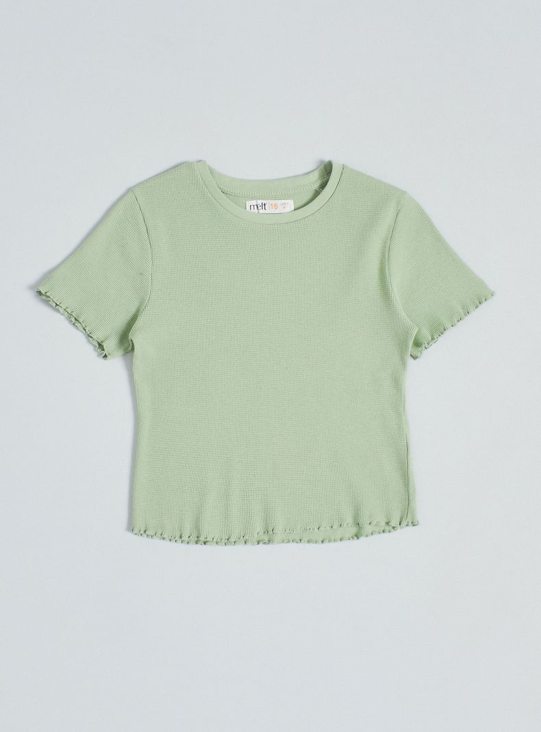 Polera Tela Texturizada con Terminación Roulé-2