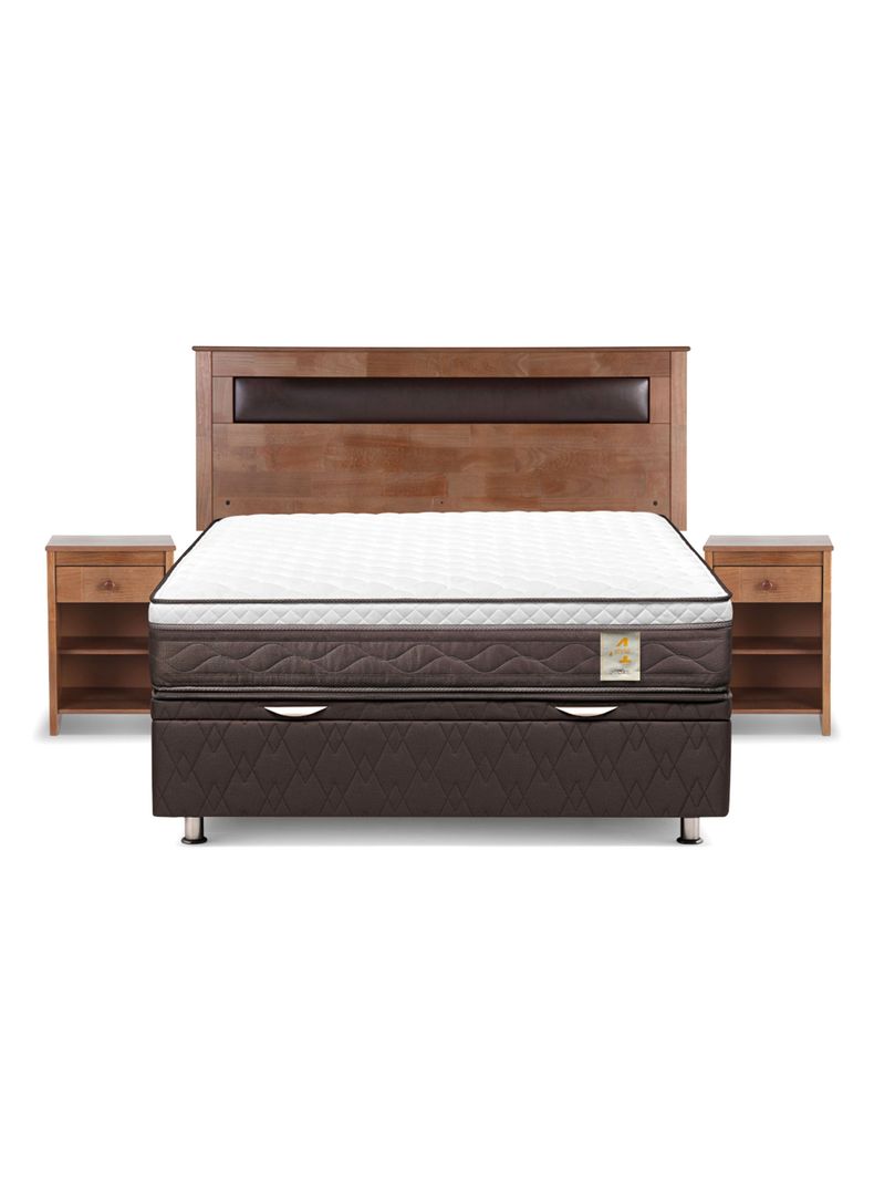 Boxet New Style 4 Plus 2 Plazas + Velador Respaldo Ferrara-0