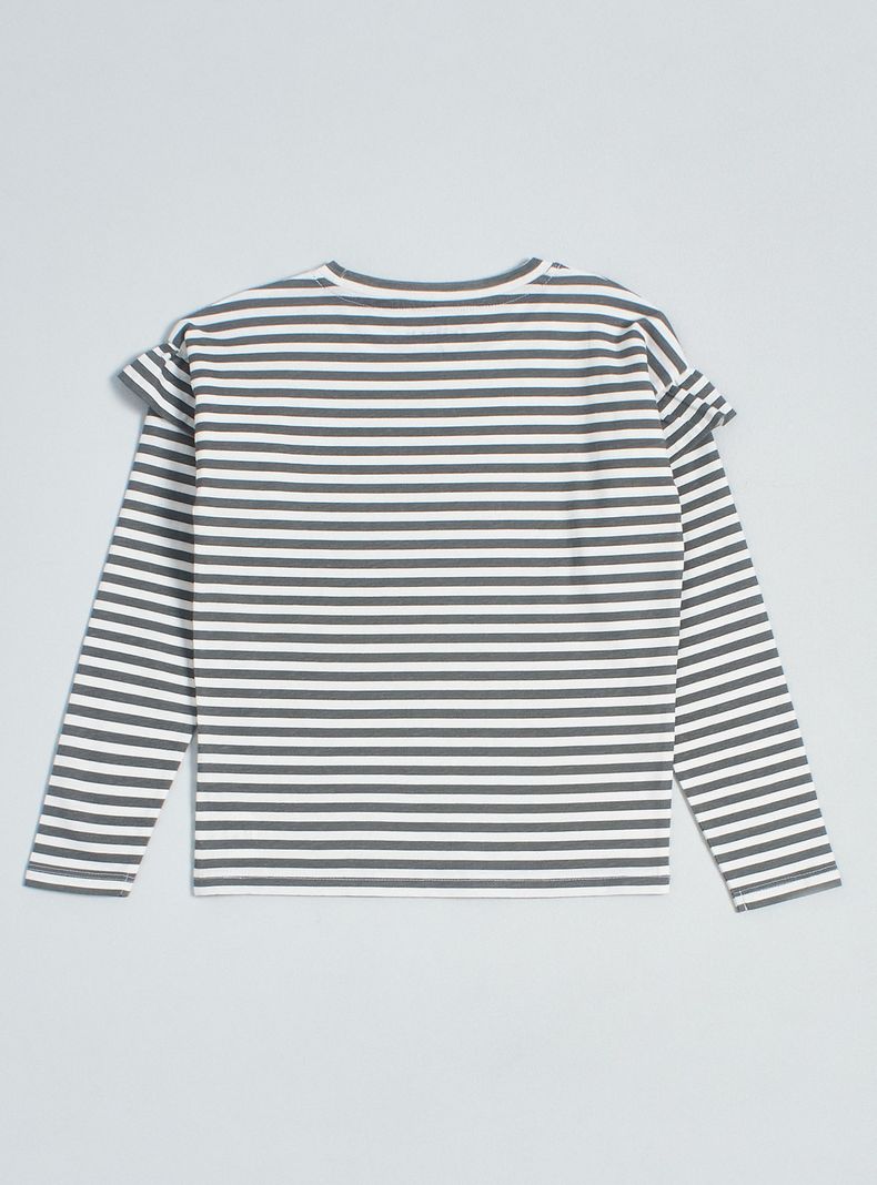 Polera Vuelos en Manga Estampada-1