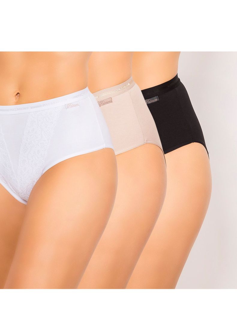 Pack Palmers X 3 Modelo Hikini Algodón con Encaje Palmers-0