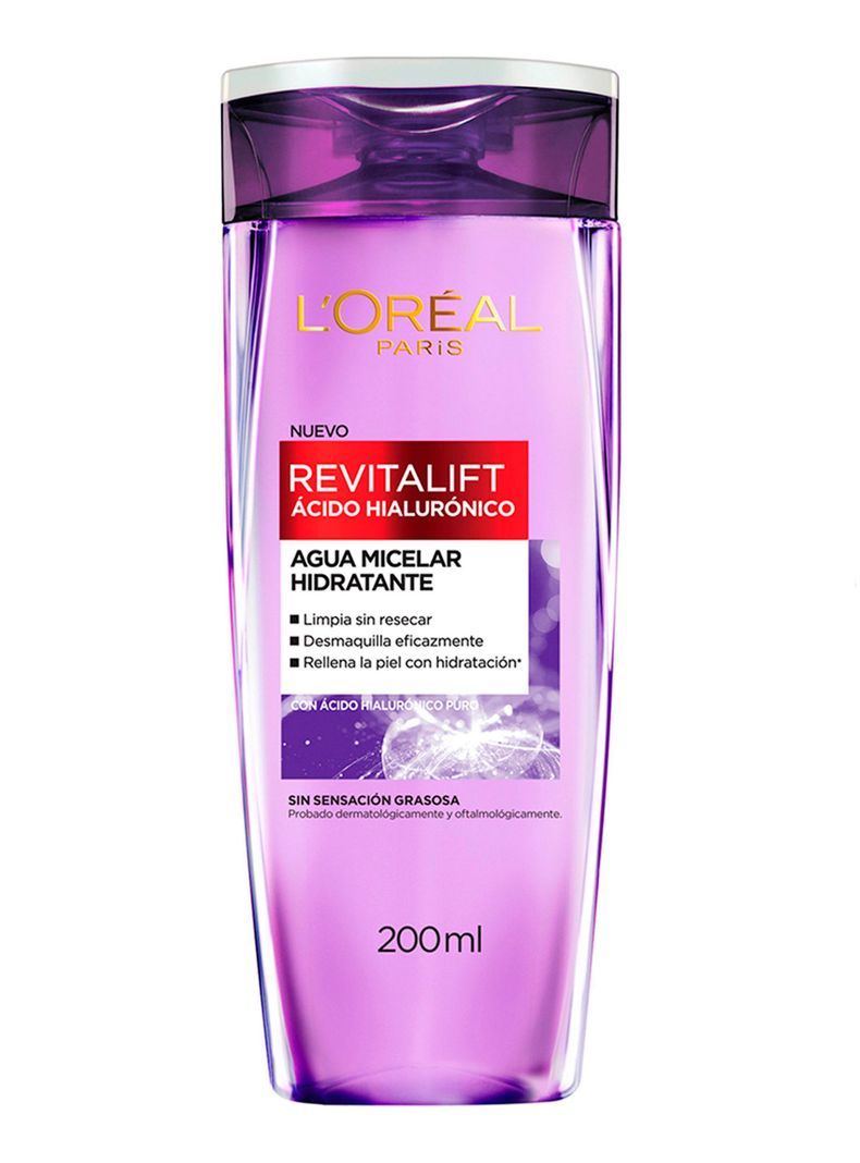 Agua Dermo Expertise L'Oréal Paris Micelar Revitalift Ácido Hialurónico 200 ml-0