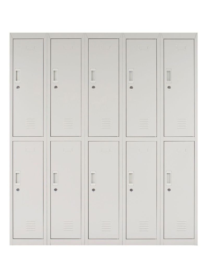Locker Office Llaves Gris 10 Puertas 140x50x166 cm Maletek-0