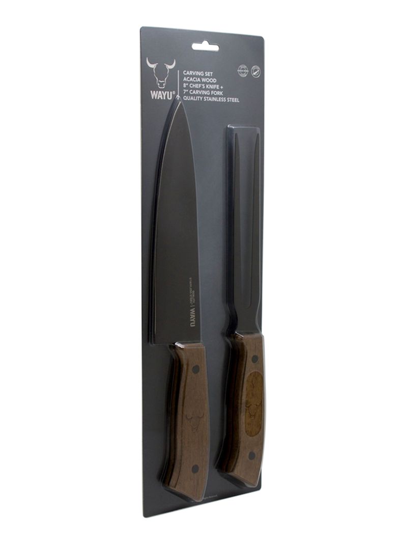 Cuchillo Wayu + Tenedor Prm Parrilla BBQ-1