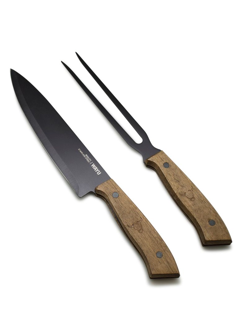 Cuchillo Wayu + Tenedor Prm Parrilla BBQ-0