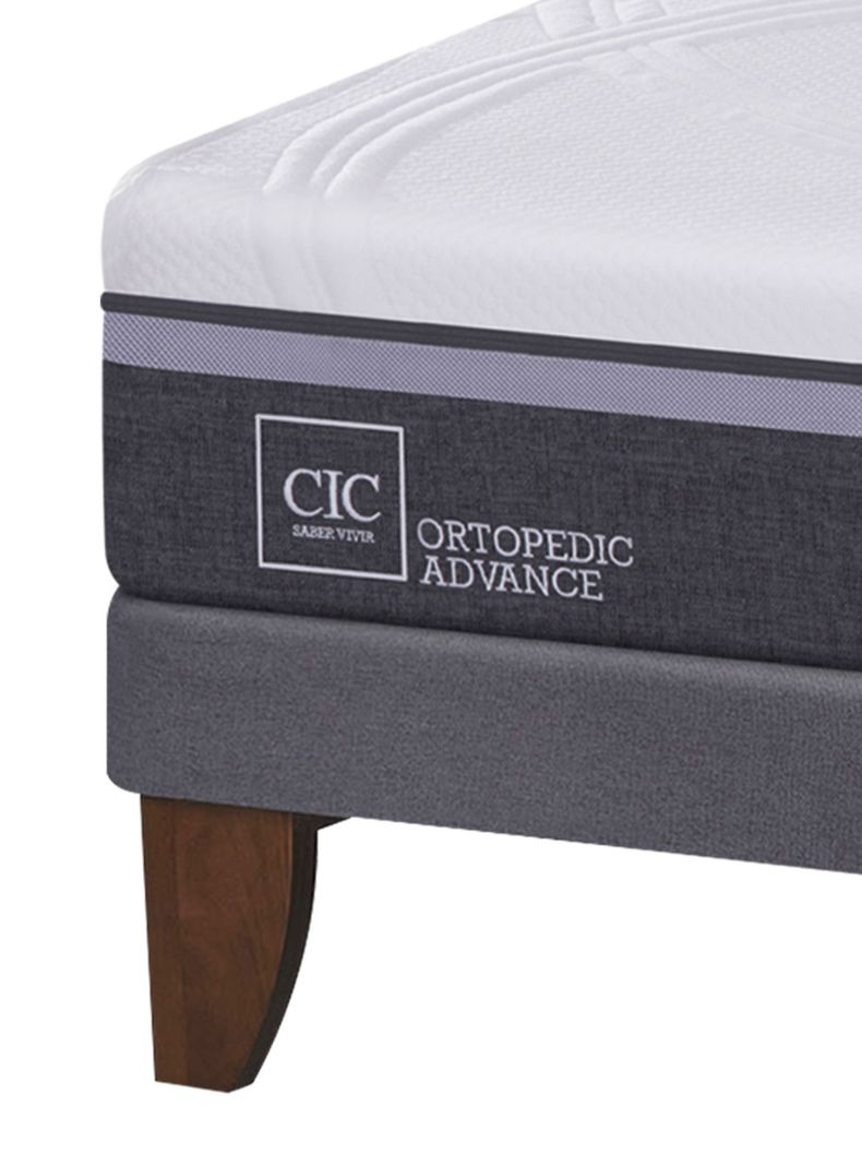 Cama Europea Ortopedic Advance 1.5 Plazas + Set Muebles Enio-2