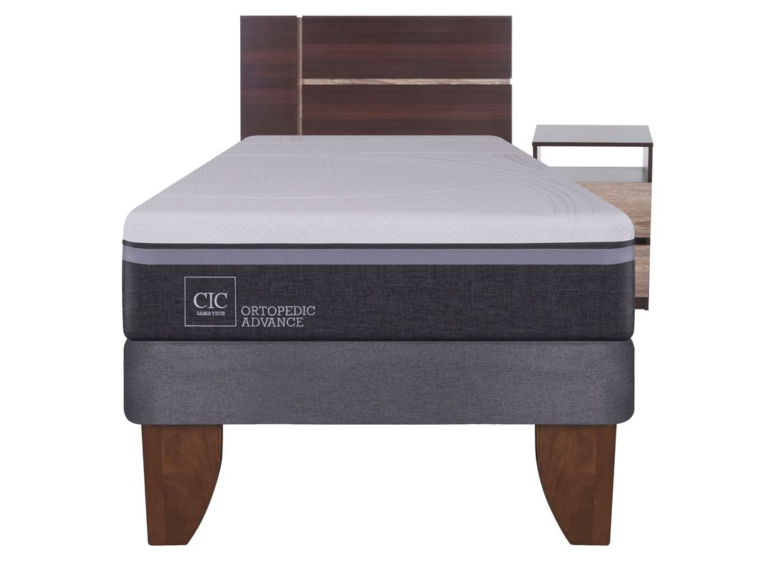 Cama Europea Ortopedic Advance 1.5 Plazas + Set Muebles Enio-4