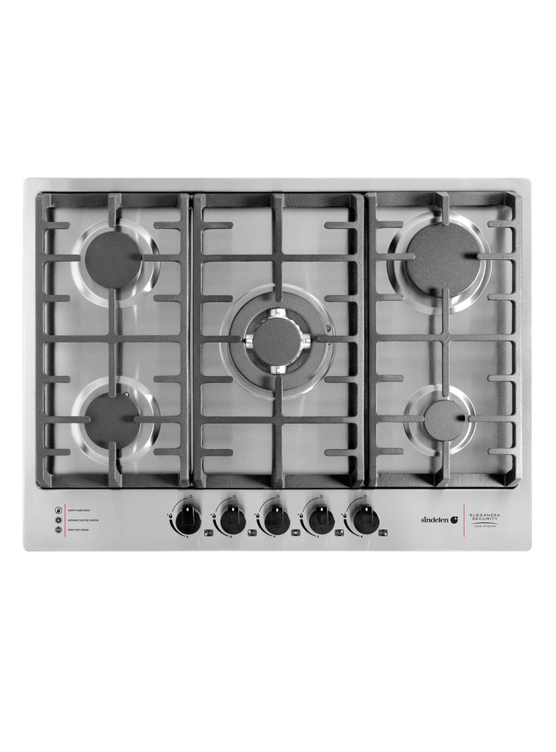Encimera a Gas 5 Quemadores CEG-4700IN Security Inox-0