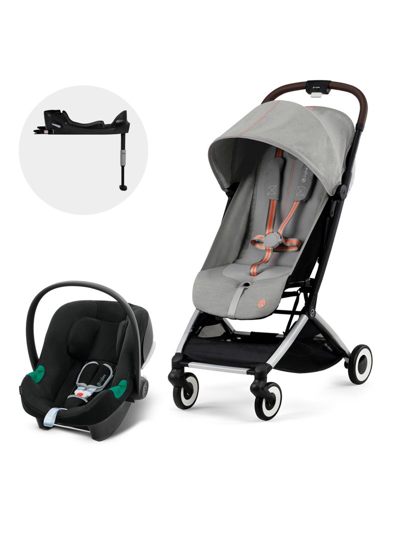 Coche Travel System Orfeo SLV Gris y Aton B2-0