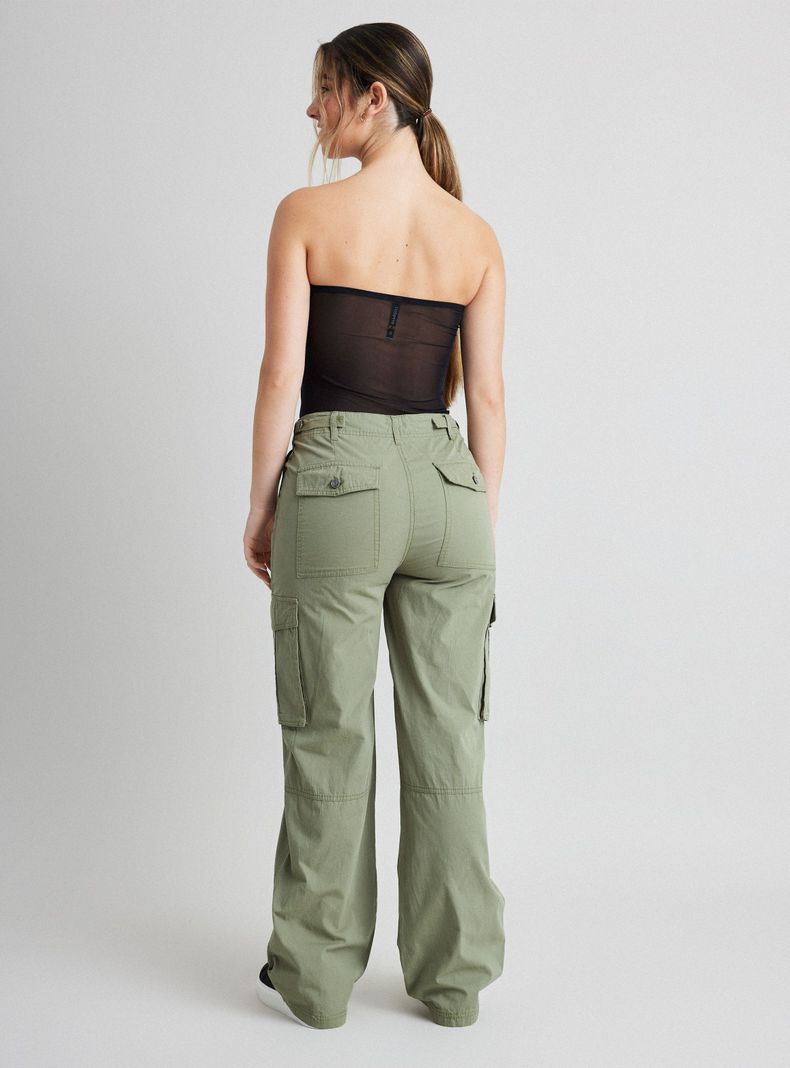 Pantalón Cargo Cintura Ajustable-5