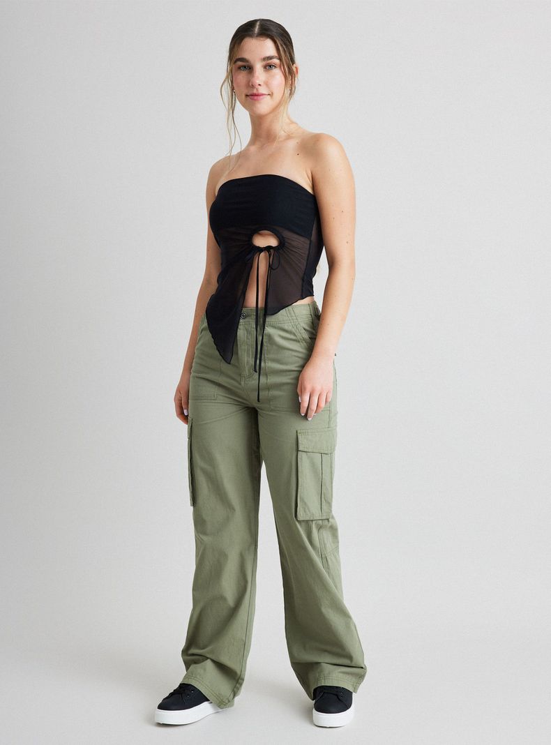 Pantalón Cargo Cintura Ajustable-4